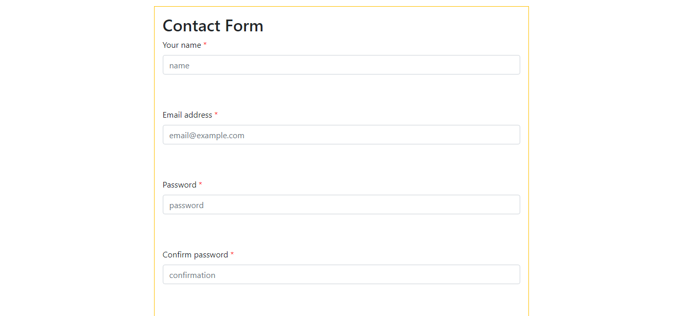 jQuery + Bootstrap 4 contact form validation