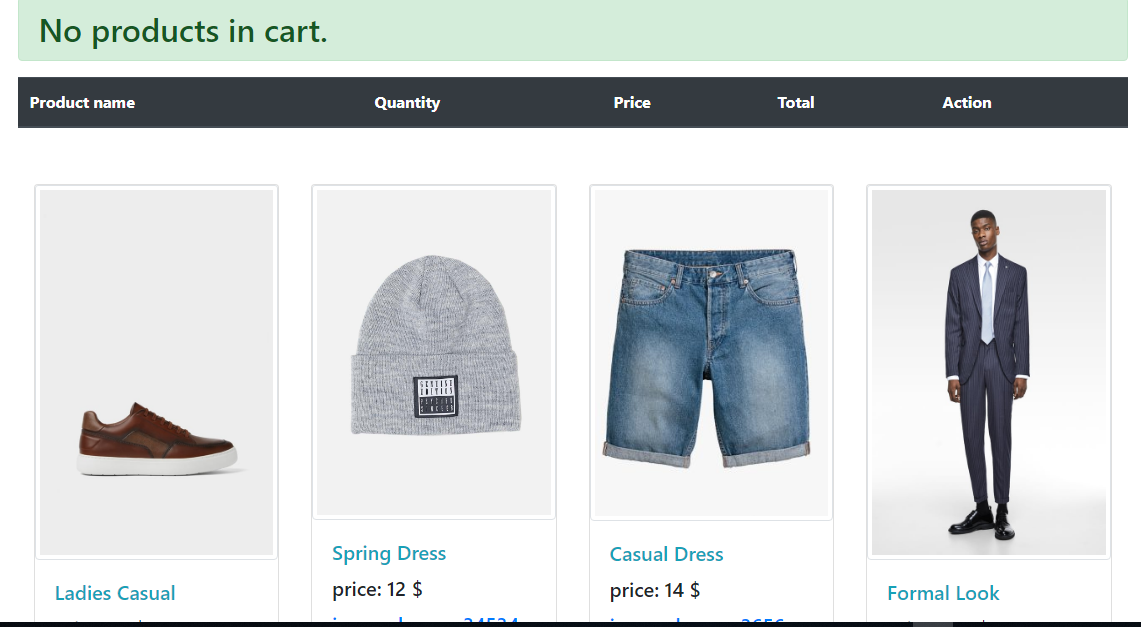 PHP + Bootstrap 4 shopping cart